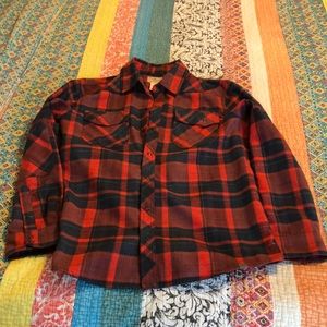 LL Bean Performance Flannel. With Snaps. Medium Regular.